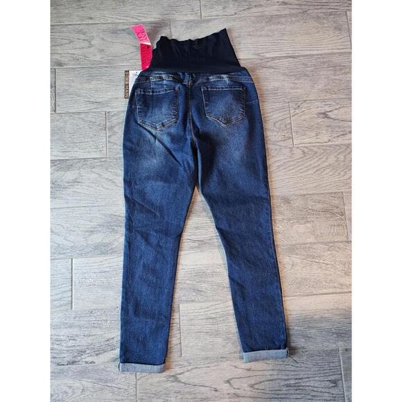 BNWT NEW Woman's 9TH & Main Curvy Jeans Maternity Blue Denim Pants Size Large - Picture 8 of 11